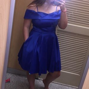 💙Prom;Hoco;Formal💙 blue off the shoulder dress